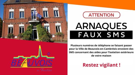 Arnaque Faux SMS - Ville de Beauvois-en-Cambrésis